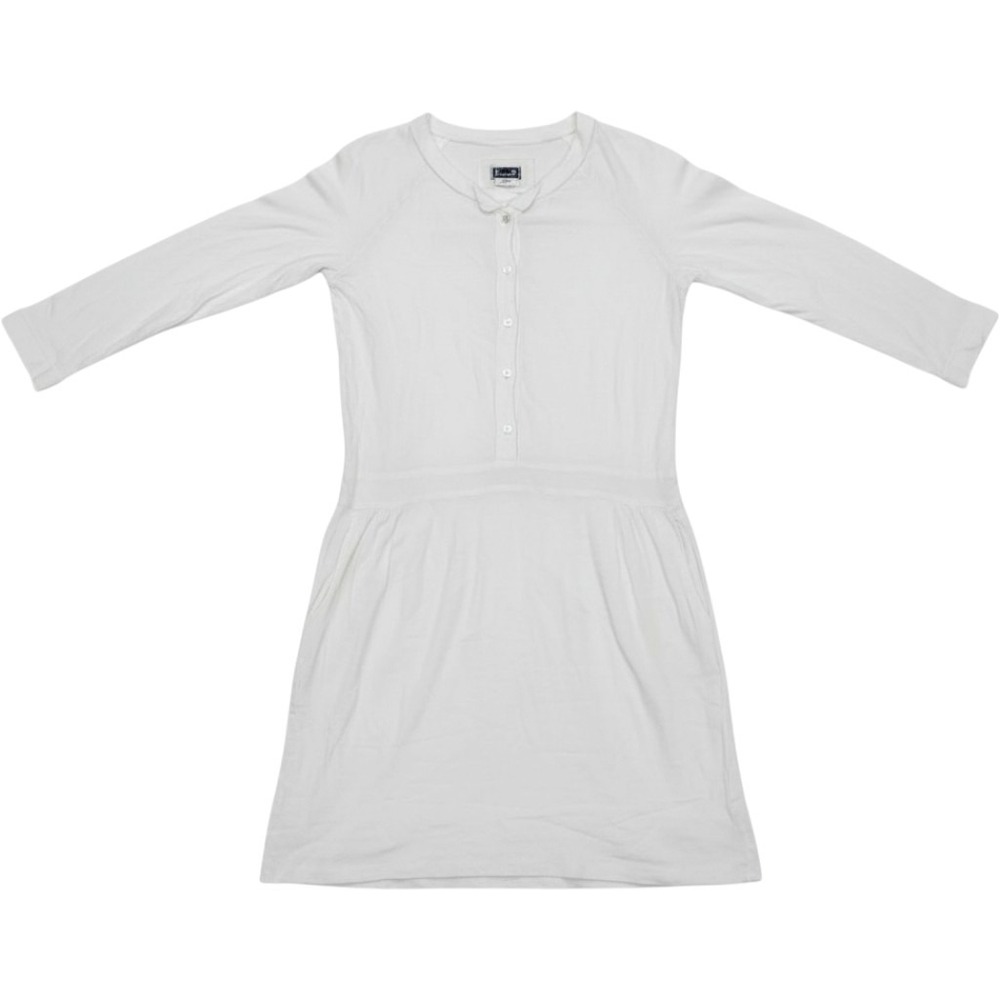 KristenseN Du Nord Shirt Dress Womens 1 White 3/4 Sleeve Scoop Neck Cotton